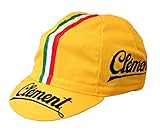 Clement Radmütze Cap Rennmütze Retro Mütze (Gelb) inklusive Ciclismo...