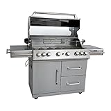 Mayer Barbecue ZUNDA Gasgrill MGG-362 Master mit Backburner Grillwagen, 6...