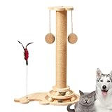 für Katzen – Holz Sisalseil | mit Sisalseil hoher Turm | interaktives...