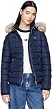 Tommy Jeans Damen Pufferjacke Basic Hooded Down Jacket mit Kapuze, Blau...