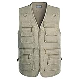 FEOYA Herren Outdoor Arbeitswesten männer mit vielen Taschen Montageweste...