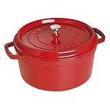 STAUB Gusseisen Bräter/Cocotte, rund 28cm, 6,7L, Aromaregen Funktion, Für...