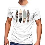 Neverless® Herren T-Shirt California Surf Paradise Surfboards Grafik Foto...