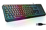 KLIM Chroma Gaming Tastatur QWERTZ DEUTSCH mit Kabel USB - NEU 2024 -...