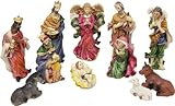 ToCi Krippenfiguren Set Weihnachten mit 11 Figuren (bis 10 cm) im...