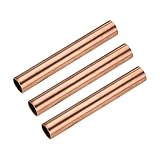 sourcing map 3Stk Kupfer Runde Röhre 15mm OD 1mm Wandstärke Gerades Rohr...