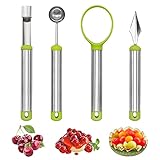 CTDMJ 4 Stück Obst Werkzeug Set Edelstahl Obstwerkzeug Set Multifunktion...