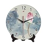 GUIBEIZU Schreibtisch-Uhr Keramikuhr Silent Home Decoration...