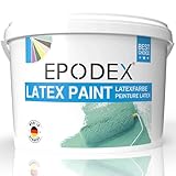 EPODEX® Latexfarbe Matt | Abriebfest Abwaschbar Strapazierfähig...