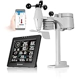 Bresser WLAN Wetterstation 8-in-1 mit Außensensor, WBGT-Hitzestress-Index,...