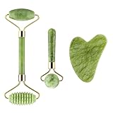 Lamkrtlp Gua sha Stein, Jade Roller und Gua Sha Set, Gesichtsroller aus...