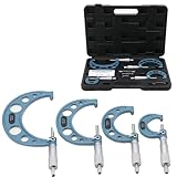 ECUTEE Mikrometer Set 4 Stück Micrometer Bügelmeßschrauben Set...