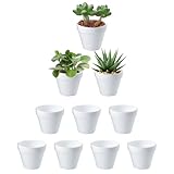 GESDYO 10 Stücke Mini Blumentopf Weiß Anti Keramik Sukkulenten Töpfe...
