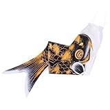 TIDTALEO Japanischer Koinobori Windsack Karpfen flagge Schwarz Hot Stamping...
