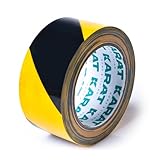 KARAT Absperrband gelb schwarz 5cmx10m Reflektierendes Klebeband,...