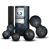 Fas Fit Faszienrolle Faszienball Selbst-Massage Set blau 6teilig –...