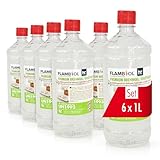 Höfer Chemie 6 x 1 L FLAMBIOL® Premium Brenngel für Brenngel Dekofeuer,...