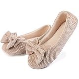 ULTRAIDEAS Damen Ballerina Hausschuhe mit eleganter Schleife und Memory...