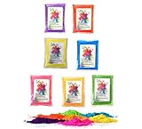 7 x h2i Holi Color Powder 7 leuchtende Farben x 100g - 700g für Party Foto...