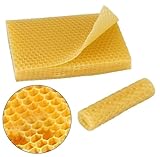 Menibeuty 15PCS Bienenwachs Kerzen Selber Machen, Bienenwachsplatten für...