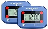 2 x Elektronische Parkscheibe PKW Parkuhr De Zulassung STVO Digital Auto...