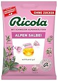 Ricola Alpen Salbei, 75g Beutel Original Schweizer Kräuter-Bonbons mit 13...
