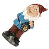 jojofuny Zwerg Ornament aus Wetterfestem Harz mit Laterne Gartendeko...