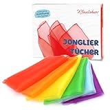 Kleintober Premium Jongliertücher I Bunte Chiffontücher I mit Anleitung...