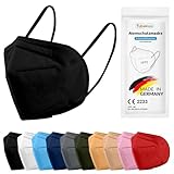 TubeRoo FFP2 Maske schwarz 1 Stück Masken aus Deutschland, Made in...