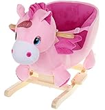 Schaukeltier Einhorn pink Schaukelpferd mit Sitz für Kleinkinder...