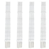 20x Weidezaunpfähle 105 cm Weiß – mit L-Tritt & 8 Ösen – Robuste...