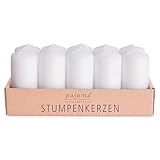 pajoma Stumpenkerzen | Ø 40 x 90 mm, Brenndauer: 9 Stunden (10 Stück,...