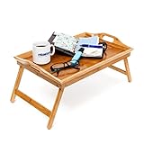 Relaxdays Betttablett Bambus H x B x T: ca. 25 x 52 x 33 cm Betttisch als...