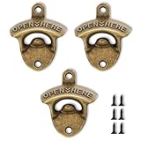 QZKJQDD Flaschenöffner wand, Zinklegierung Flaschenöffner, Bronze...