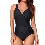 Smismivo Badeanzug Damen Bauchweg Push Up Shape Schwimmanzug mit Bügel...