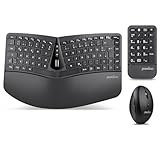 Perixx PERIDUO-606A 3-in-1 Kabellose Ergonomische Tastatur, Vertikale Maus,...