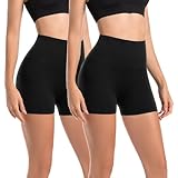 Leafigure 2er Pack Radlerhose Damen Kurz Set Hohe Taille Sporthose Shorts...