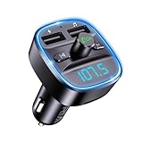 ORIA Bluetooth FM Transmitter, Auto Radio Adapter Bluetooth 5.3, Mikrofon &...