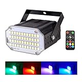 Multicolor Stroboskop mit Fernbedienung Disco Licht, 48Led Stroboskope...