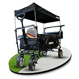 FROSAL Faltbarer Bollerwagen Loki mit Sonnendach und Schiebegriff Grau