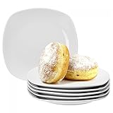 van Well Lilli 6-er Set Kuchenteller Porzellan Weiß 190 x 190 mm –...