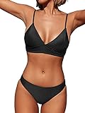 CUPSHE Damen Bikini Set Triangel Bikini Bademode Low Rise Brazilian...