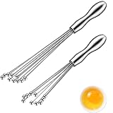 2 Stücke Schneebesen Edelstahl -Kugeln Küche Schneebesen Set Manual Mixer...