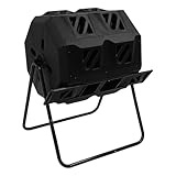 Komposter,Schnellkomposter Garten,Wendekomposter 160L aus PP-Material mit 2...