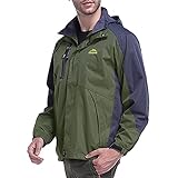 SRTUMEY Regenjacke Herren Wasserdicht Atmungsaktiv Windbreaker Herren...