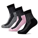 Occulto Damen Kurze Merino Wandersocken 3er Pack (Modell: Makalu) 3 Paar |...