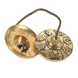Abaodam Handgefertigte Kupfer Tibetanische Hand Cymbals mit Schutzbeutel...
