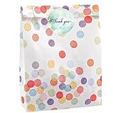 50 Stück Geschenktüten Kindergeburtstag, Papiertüten Kraftpapier Bunt,...
