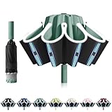 FANSEZQ Sturmfester umgekehrter Regenschirm mit 40 Rippen, regenschirm...