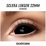 Eyecatcher Sclera Black Eye Kontaktlinse mit Minus Sehstärken Dioptrien...